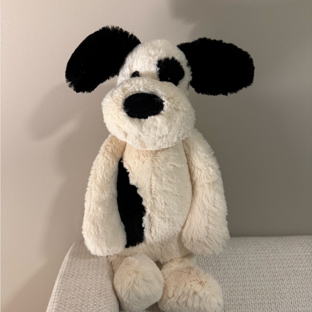 Jellycat Black & Cream Puppy NWT